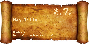 Mag Tilla névjegykártya